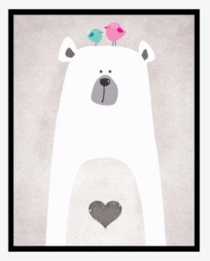 Petite Bello Wall Decor 8x10 Inch No Frame Cute Polar - Polar Bear