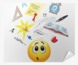 Smiley Ball With Different Symbols Representing School - Smiley School