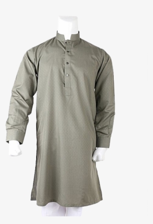 Stylish Grey Cotton Slim Fit Men Kurta - Active Shirt