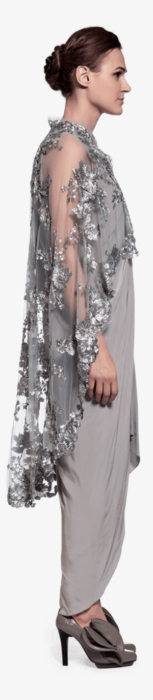 Steel Grey Embroidered Kurta Set - Photo Shoot