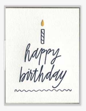 Happy Birthday Cake - Letterpress Birthday Card With Cake