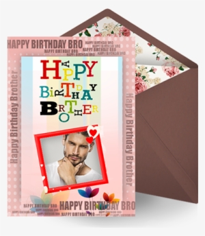 Lemonchiffon Brother Birthday Card - Happy Birthday Brother Frames