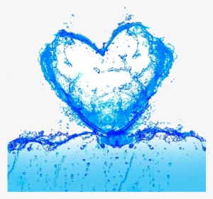 Water Splash Hearts - Illustration