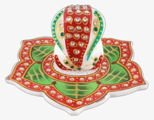 Tg-marble Leaf Ganesh Choki - Marble