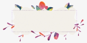 Colorful Watercolor Hand Painted Flowers Border Transparent - Portable Network Graphics