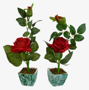 Image Thefancymart Set Of 2 Piece Artifical Rose Plants - Rose