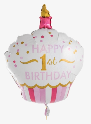 1st Birthday Pink Cupcake Supershape - Cupcake