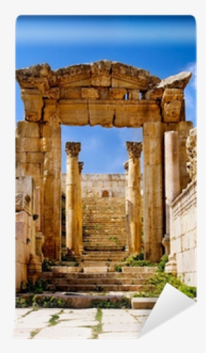 Ancient Arch Of Artemis Temple In Jerash, Jordan Wall - Temple Of Artemis