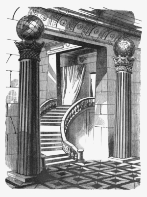 Manual Of The Lodge P34 - Porch Of The Temple And Winding Stairs