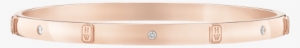 Hw Logo By Harry Winston, Rose Gold Accent Diamond - Bangle