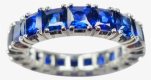 190975 Sapphire Eternity Wedding Band - Diamond