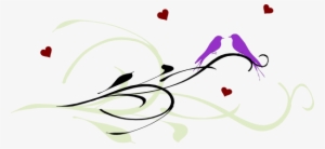 Love Birds On A Branch Clip Art At Clker - B Love P