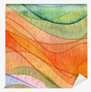 Abstract Wave Watercolor Painted Background Wall Mural - Watercolor Painting