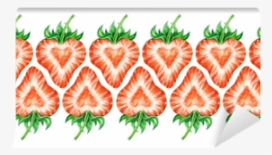 Seamless Watercolor Frame Border - Art Print: Margaritash's Strawberry Love. Water Color
