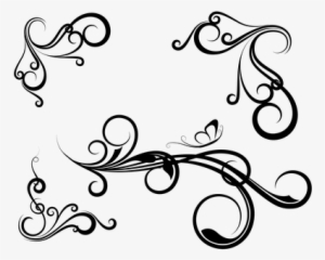 Victorian, Art Deco, Corner, Border - Swirl Designs