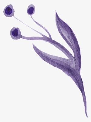 Deep Purple Flower Cartoon Transparent - Purple