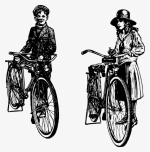 This Free Icons Png Design Of Two Kids And Their Bikes