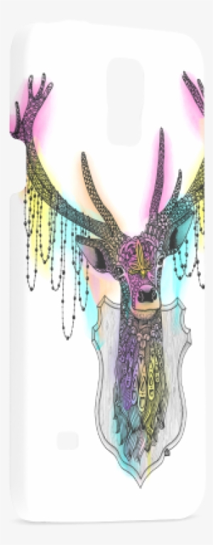 Watercolor Deer Head, Ornate Animal Drawing Hard Case - Ornate Deer Canvas Print - Small By Zandiepants