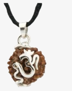 Silver Rudraksha Om Pendant - Rudraksha Pendant In Silver