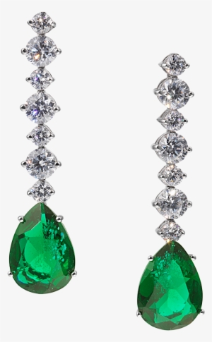 Angelina Drop Earrings Green - Earring