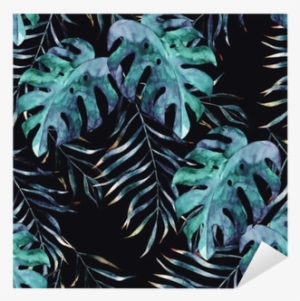 Watercolor Exotic Seamless Pattern, Green Tropical - Tapety Rysowane