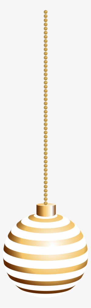 Gold & White Christmas Balls Png