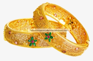 Check Out Gorgeous And Beautiful Gold Ruby Bangles - Jewellery Hd