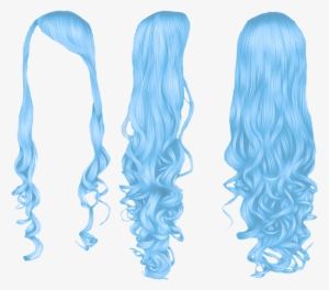Mermaid Hair Png Jpg - Long Blue Hair Png