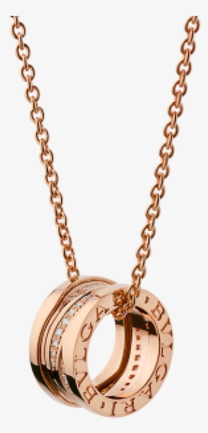 B Zero Design Legend Necklace With Rose Gold Pendant - Necklace