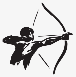 Black And White Archery Bow And Clip Art Archer Transprent - Archer Clipart
