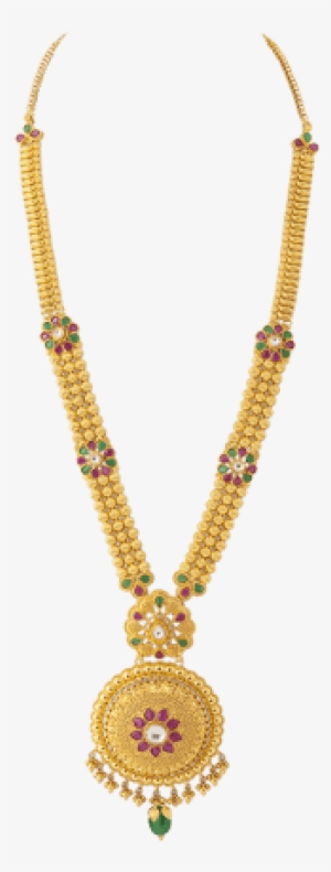 Calcutta Design Necklace With Red Bead - Latest Long Calcutta Haram
