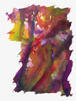 Magma Infuocato Rosso E Blu Che Si Eleva Al Cielo - Watercolor Paint