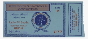 Robert Trout Papers Robert Trout's Press Pass For The - 1968 Republican National Convention