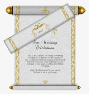 Email Wedding Card Royal Scroll Wedding E-card Design - Royal Scroll Wedding Card
