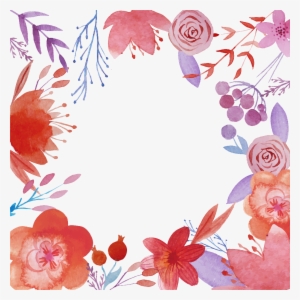 Beautiful Hand Painted Watercolor Wreath Flower Greeting - Floral Calligraphy Background Design