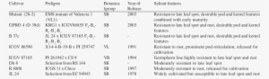 Pedigree And Salient Features Of Groundnut Genotypes - Genotype