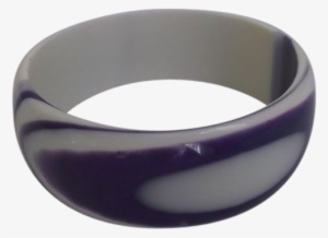 Lavender Purple White Plastic Bangle - Bangle