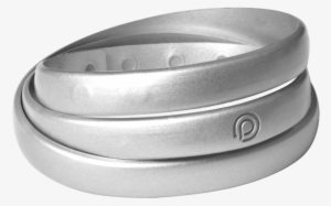 Silver, Triple Wrap, Silicone Bracelet W/ Magnet Clasp - Triple Wrap Bracelet