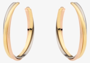 Trinity Earringswhite Gold, Yellow Gold, Pink Gold - Boucles D Oreilles En Png