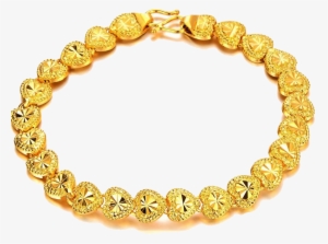 24k Yellow Gold Bracelets Bangle Womens Linked Hearts - Gold Bangle Design 2018