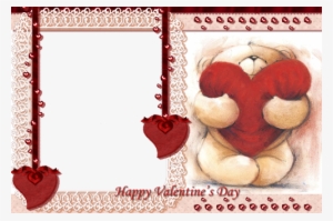 Teddy Bear Red Heart - Give My Heart To You Valentine Round Ornament