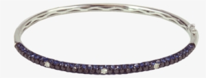 Black Diamond/sapphire Hinged Bracelet - Bracelet