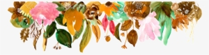 Hand Painted Autumn Watercolor Flower Png Transparent - Portable Network Graphics