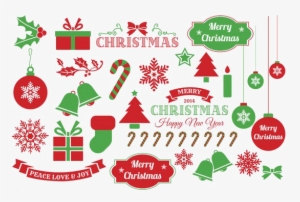 Xmas Elements Png Picture - Christmas Vector Png Free