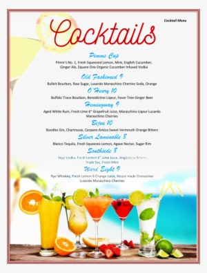 Cocktail Menu Template - Free Cocktail Menu Template