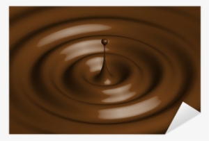 Vector Chocolate Drop, Ripples And Splash Sticker • - Plywood