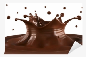 Hot Chocolate Splash And Ripples On White Background - Protein Powder Poster Design