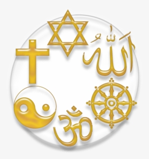 Symbol Of The Major Religions Of The World - National Unity Of India