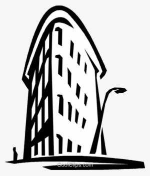 New York City Building Royalty Free Vector Clip Art - Apartment Building