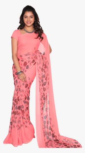 Chiffon Saree Model Png